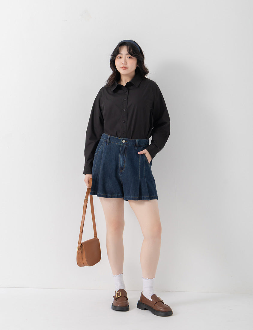 Apple-Shaped Friendly! Perfect Fit Seamed Versatile Plus Size Shirt