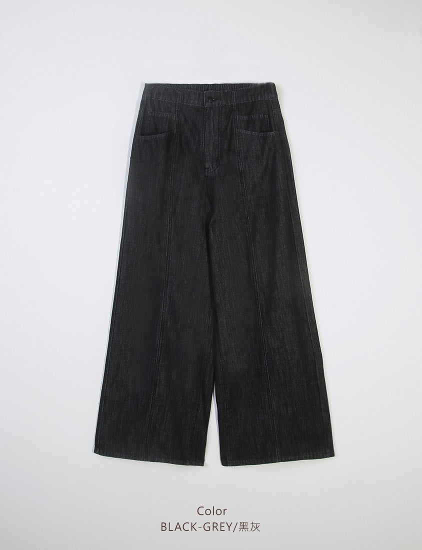 Pear-Shaped Friendly! Seamed Plus Size Wide Leg Jeans