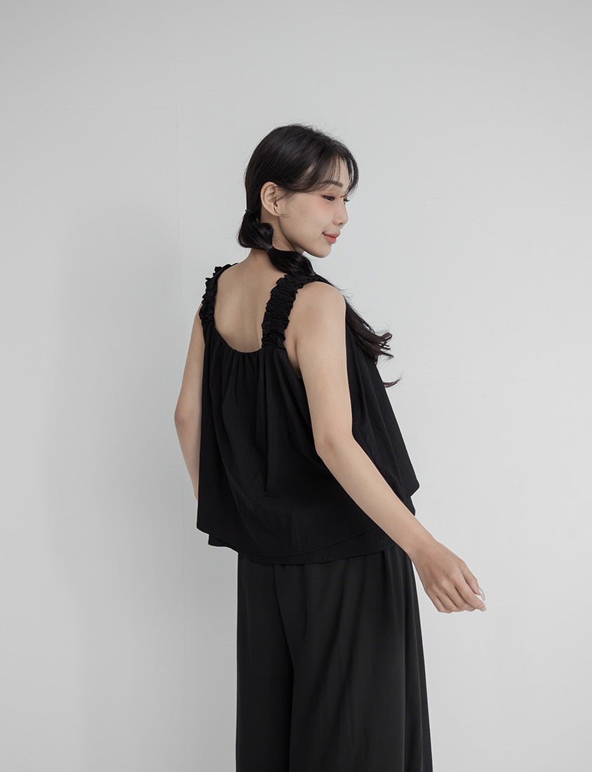 Cooling Crinkle Elastic Double-Layer Plus Size Tank Top