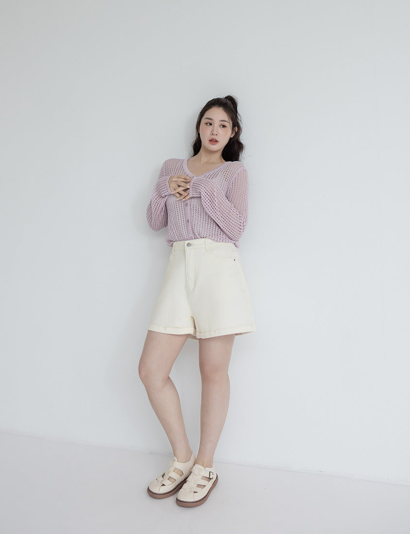 Classic Stretch Twill Cuffed Plus Size Shorts