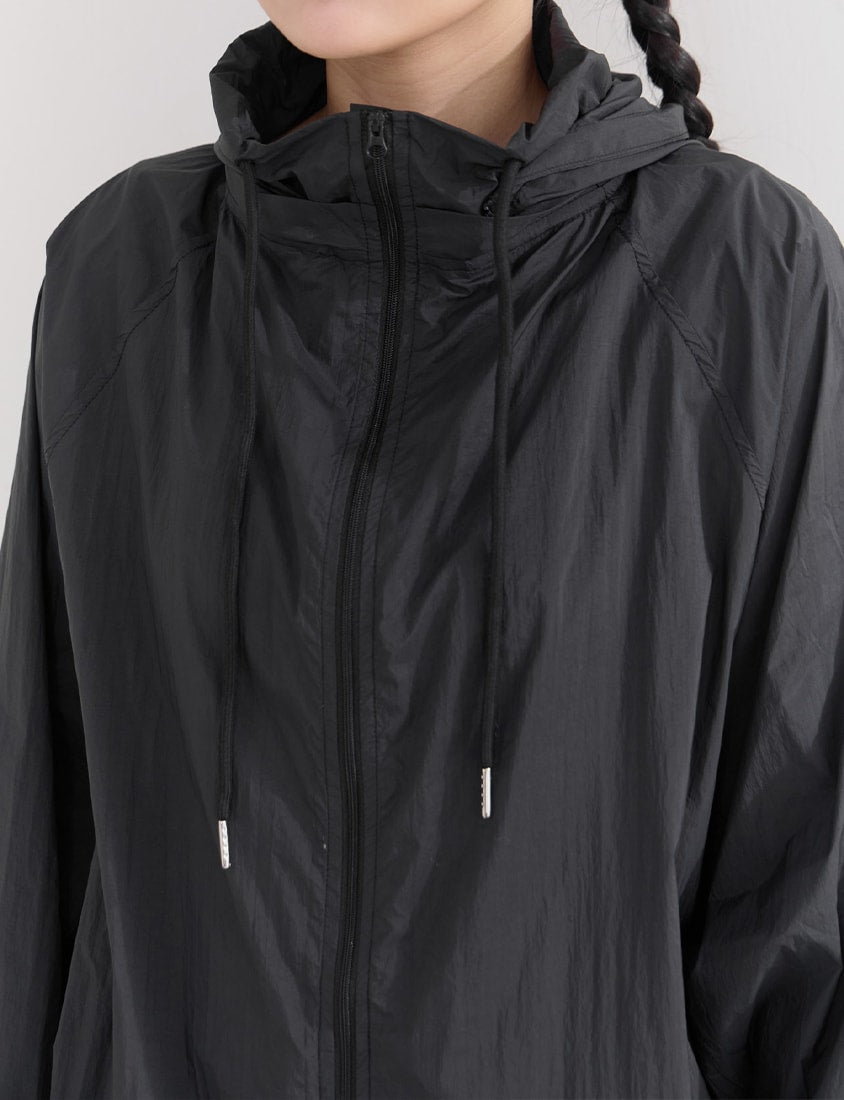 Instant Cooling UV-Protection Oversized Hooded Plus Size Jacket
