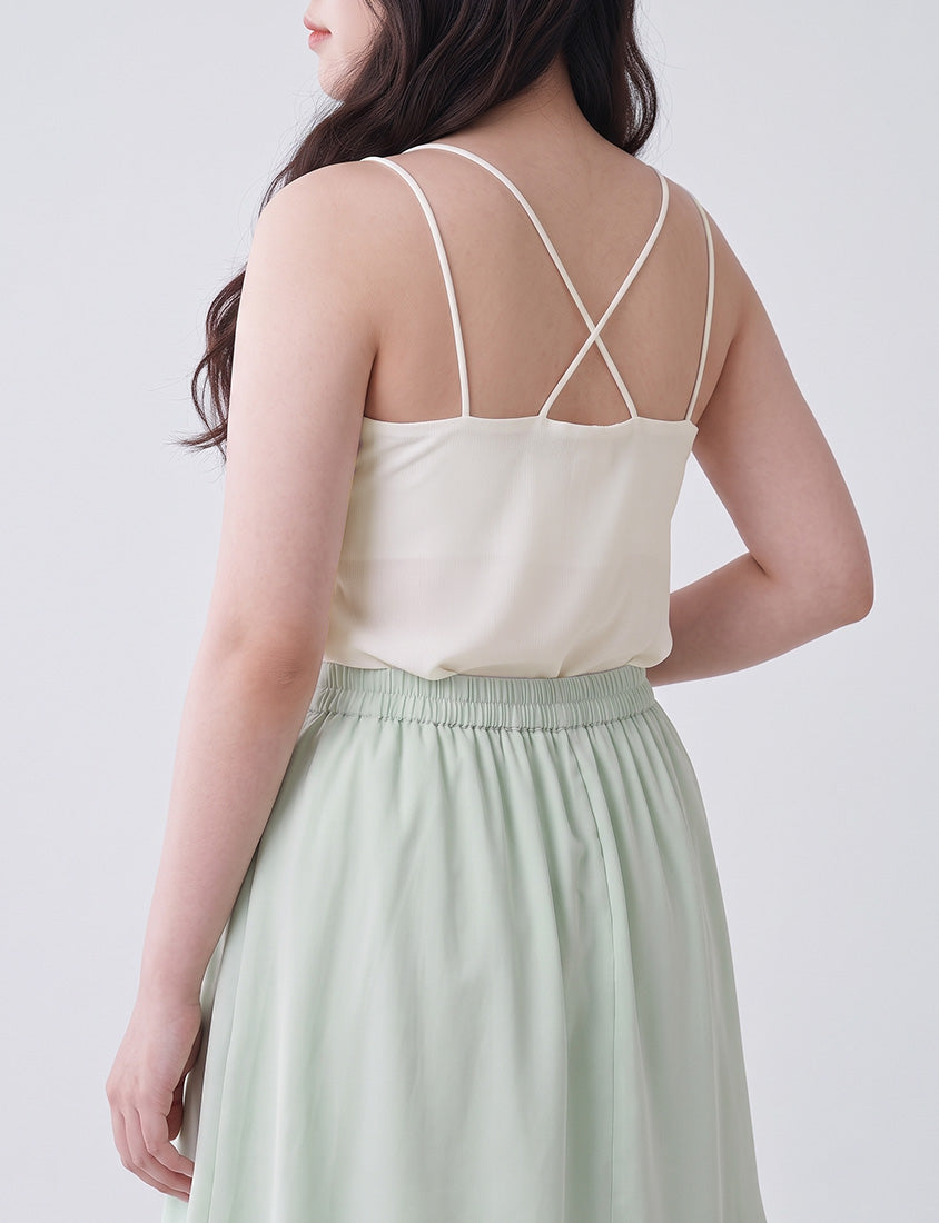 MISS. 2-Way Crinkle Chiffon Plus Size Tank Top