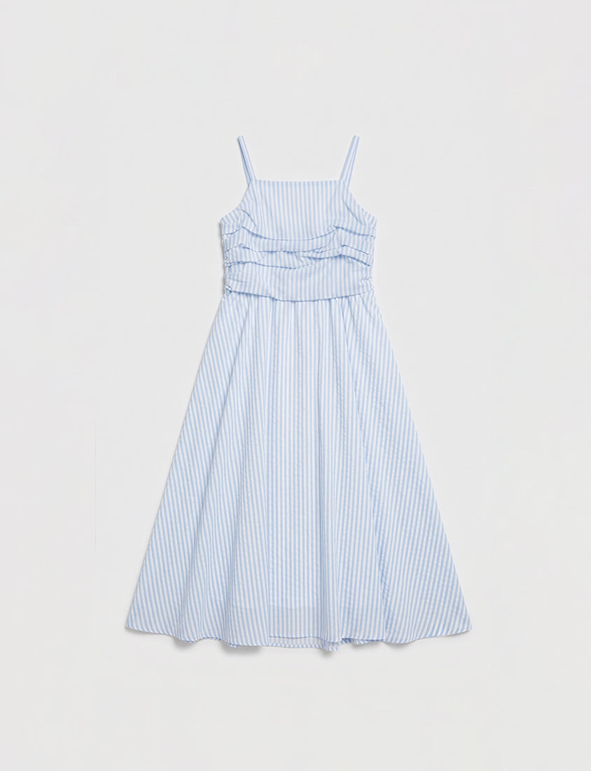 Vacay Stripe Adjustable Strap Plus Size Maxi Dress