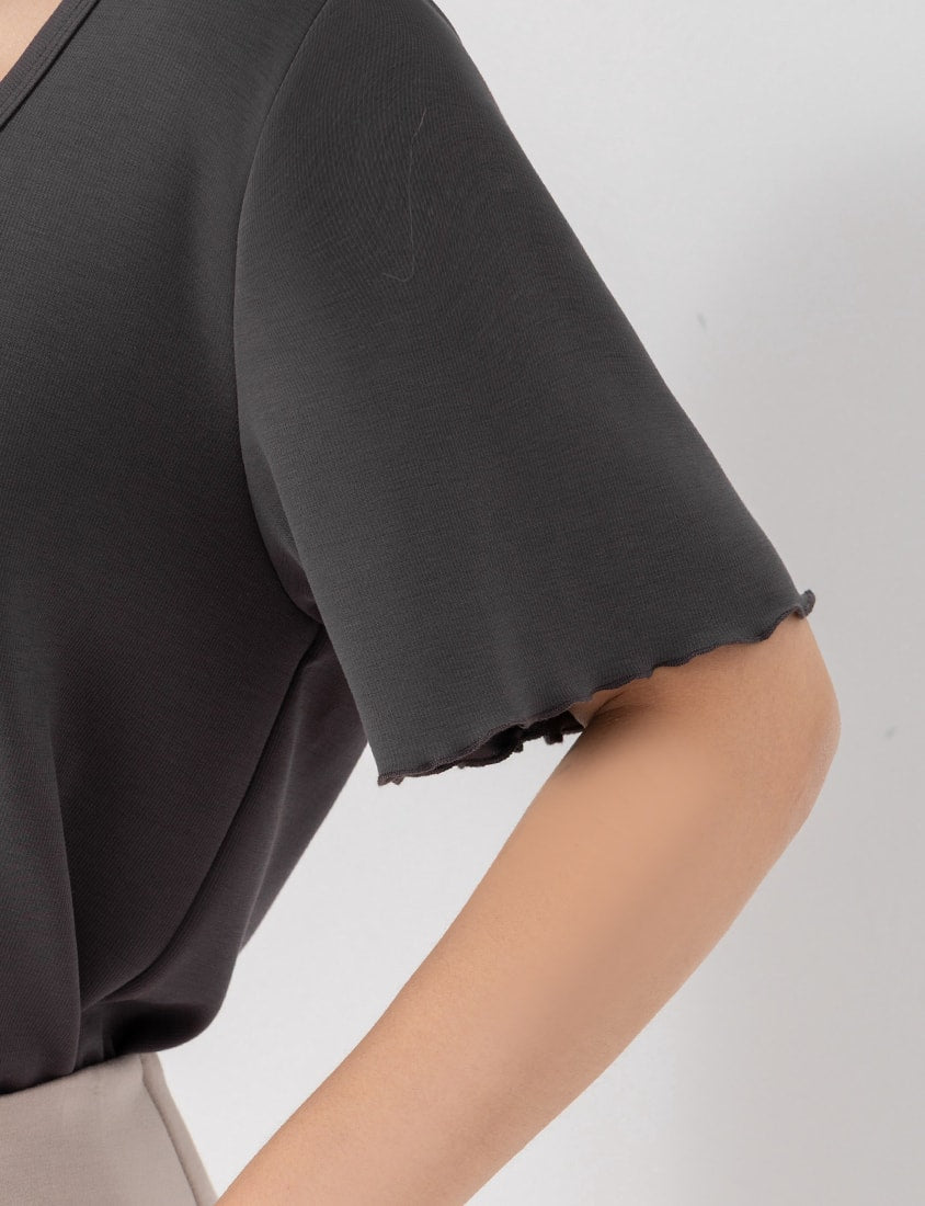 Instant Cooling Cloud Cotton Square Neck Plus Size Tee