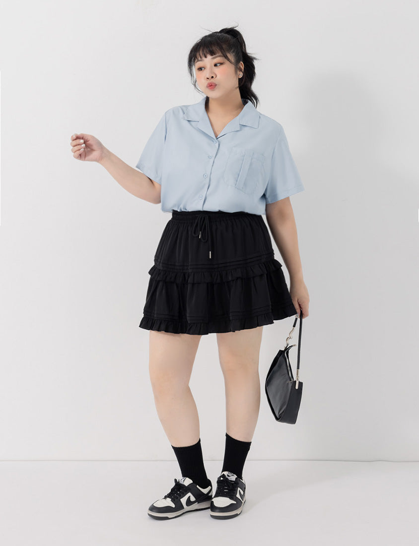 Instant Cooling Cuban Collar Oversized Sun Protection Plus Size Shirt