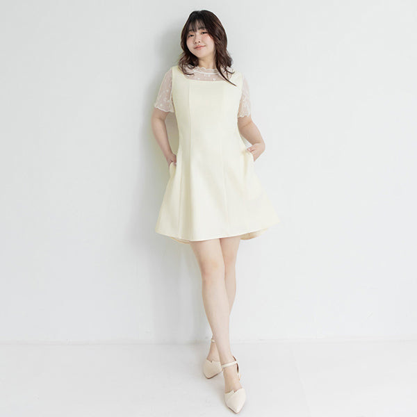 MISS. Slim Fit Tweed Plus Size Mini Dress