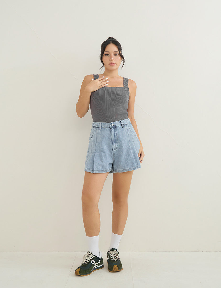 Zero Armpit Bulges Slimming Square Neck Knit Plus Size Tank Top