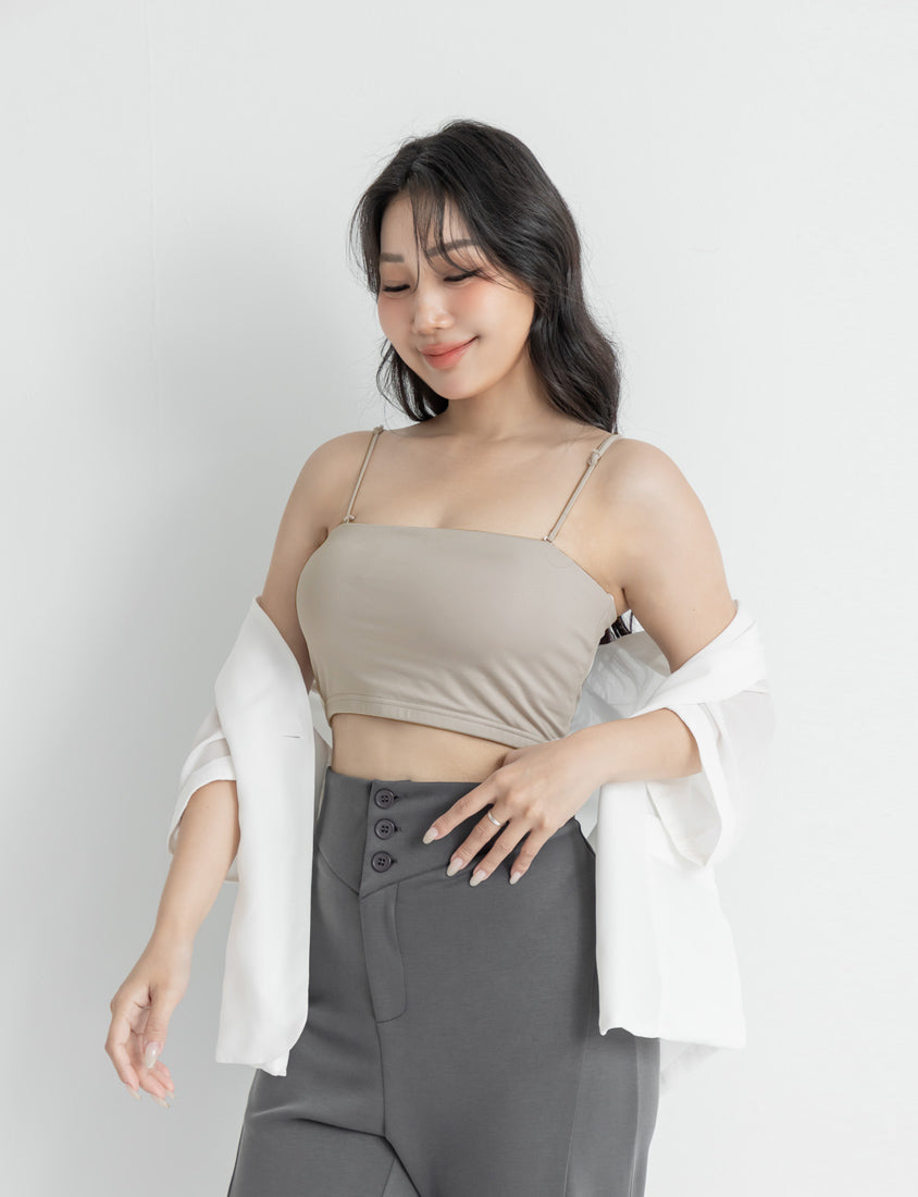 Cooling Skin-Friendly Cropped Bandeau Plus Size Bra Top