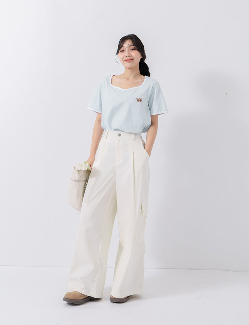 Cooling Lyocell Twill Cargo Plus Size Pants