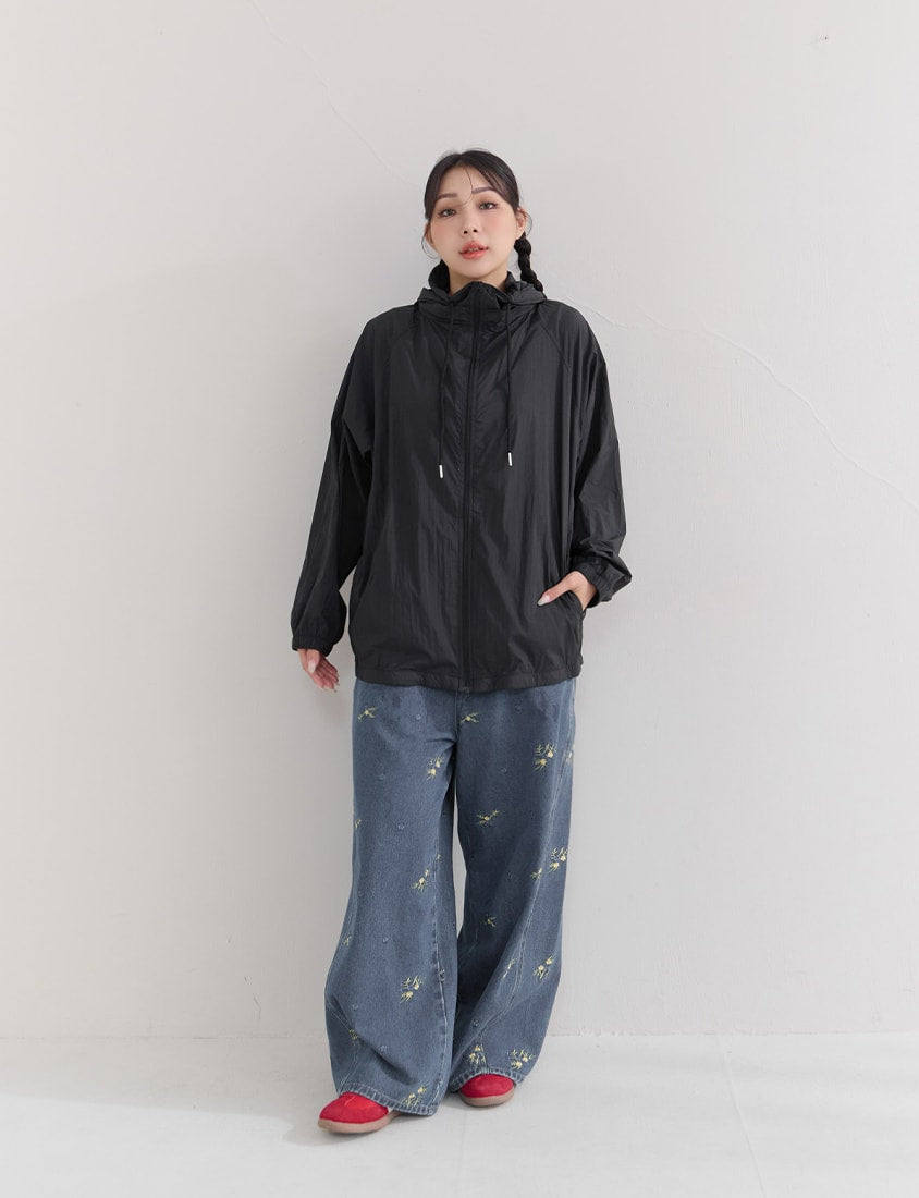 Instant Cooling UV-Protection Oversized Hooded Plus Size Jacket