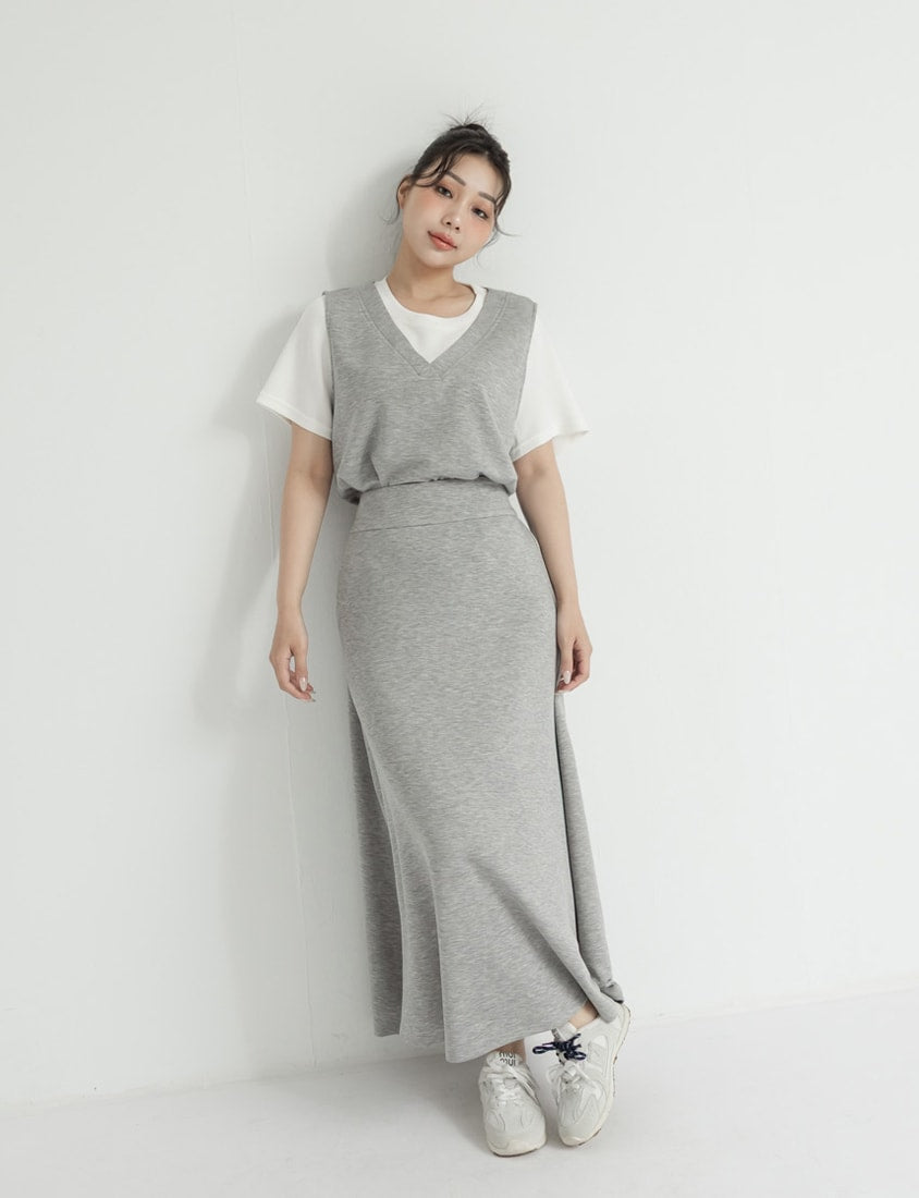 Instant Icy Cooling Cloud Cotton High Waist A-Line Plus Size Maxi Skirt