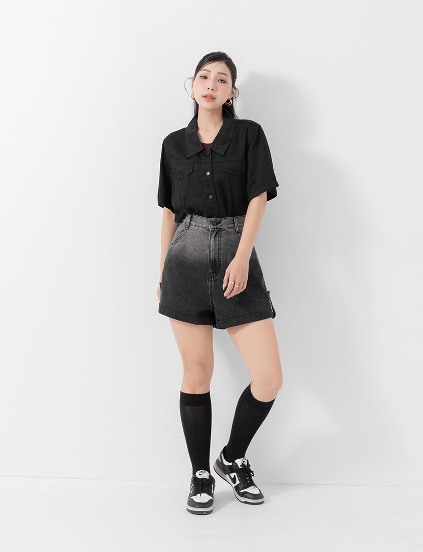 MUA! Cool Touch Lyocell Twill Cropped Plus Size Jacket