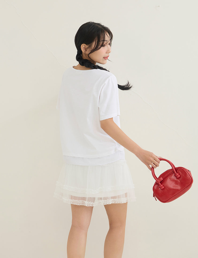 Silky Cool Sorona Mesh Panel Plus Size Tee