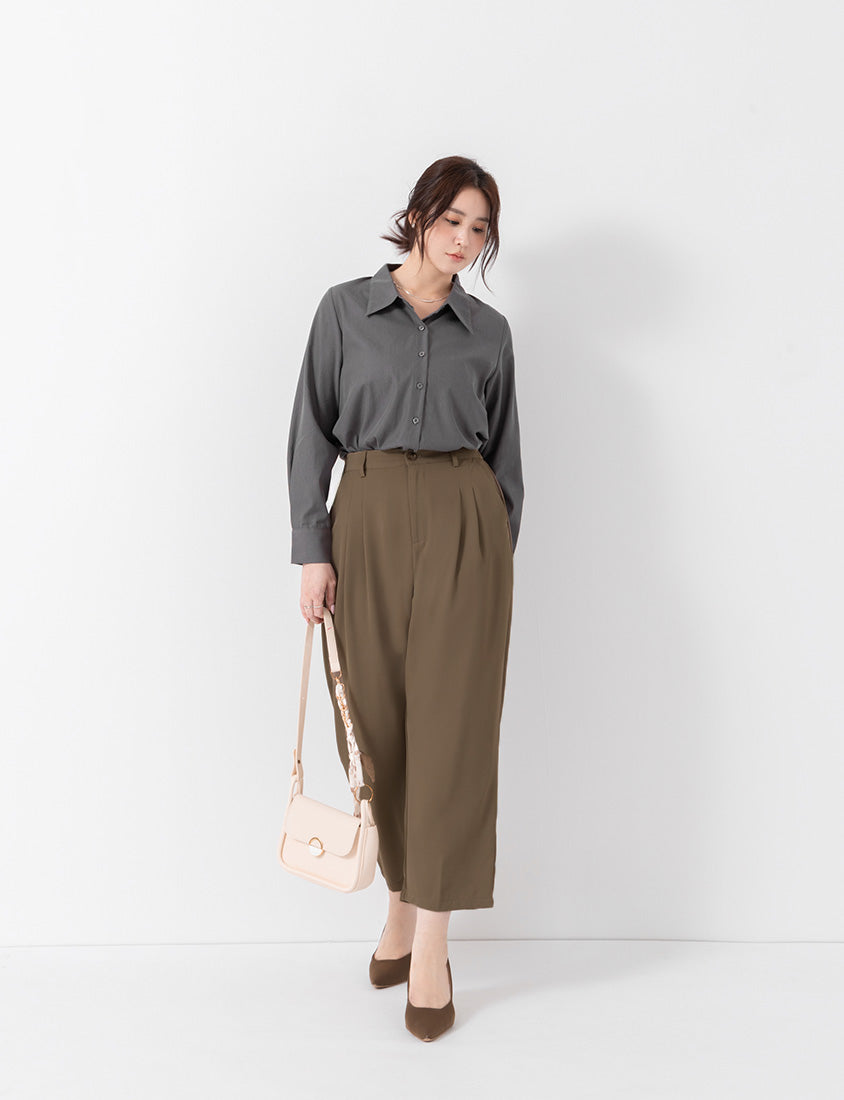 MISS. Cool Touch Wrinkle-Resistant Tailored Cropped Suit Plus Size Pants
