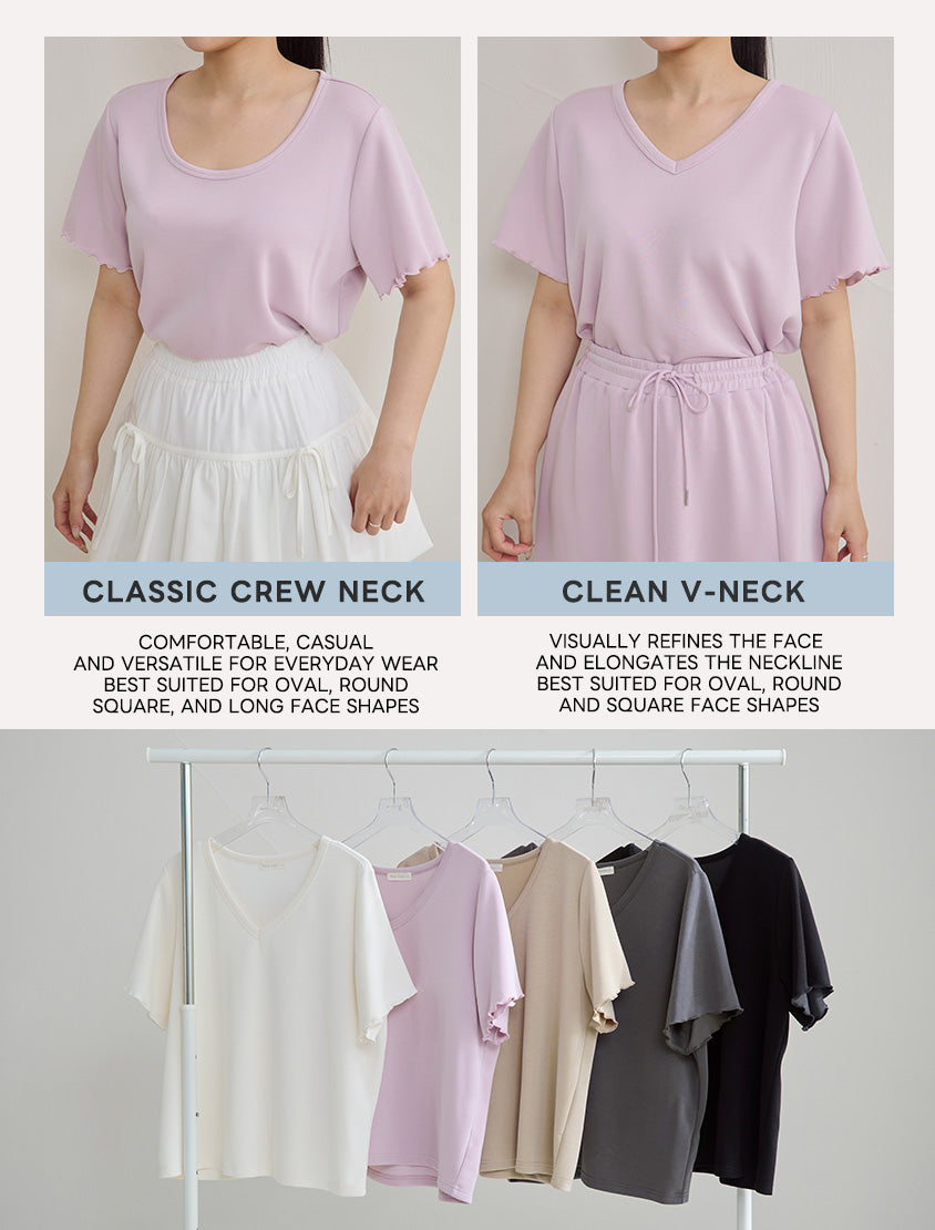 Instant Cool Cloud Cotton V-Neck Plus Size Tee