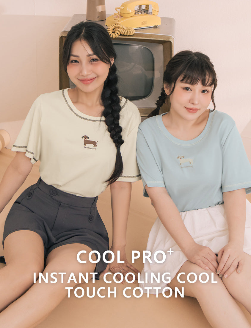 Instant Cooling Dachshund Print Plus Size Tee