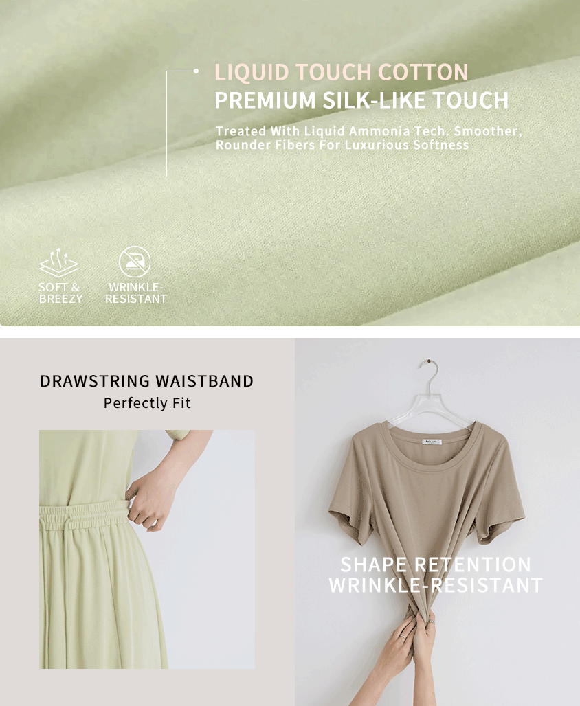 Silky Cool Liquid Touch Cotton Short Sleeve Plus Size Tee