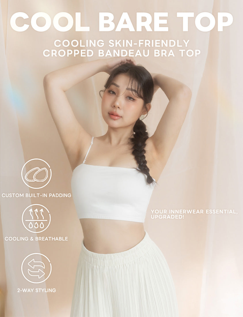 Cooling Skin-Friendly Cropped Bandeau Plus Size Bra Top