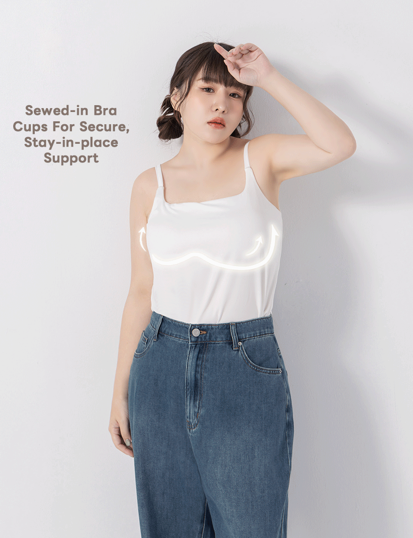 Pobra. Cooling Skin-Friendly Open-Back Plus Size Bra Top