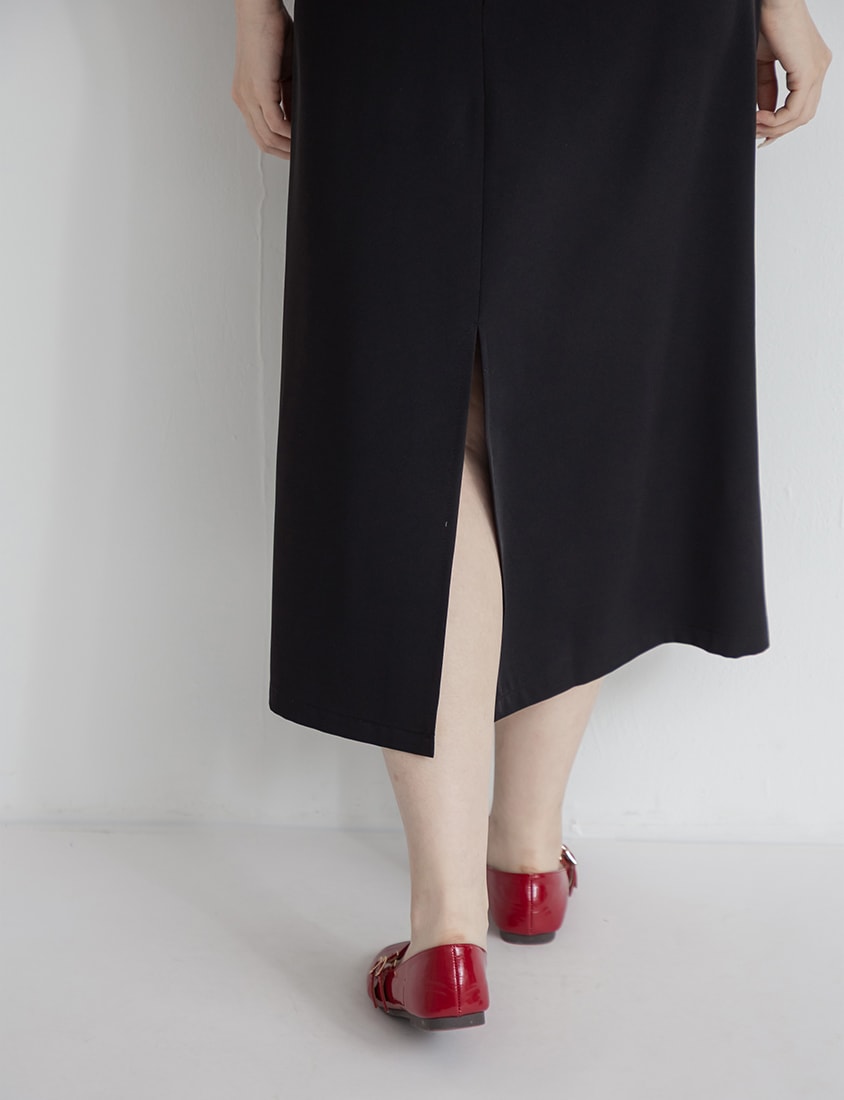 Wrinkle-Resistant A-Line  Plus Size Cami Maxi Dress (With Waist Tie)