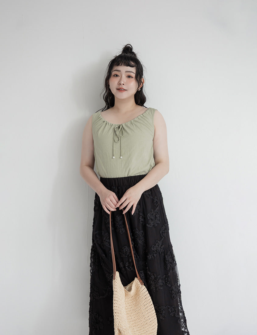 Cooling Drawstring Sleeveless Plus Size Top