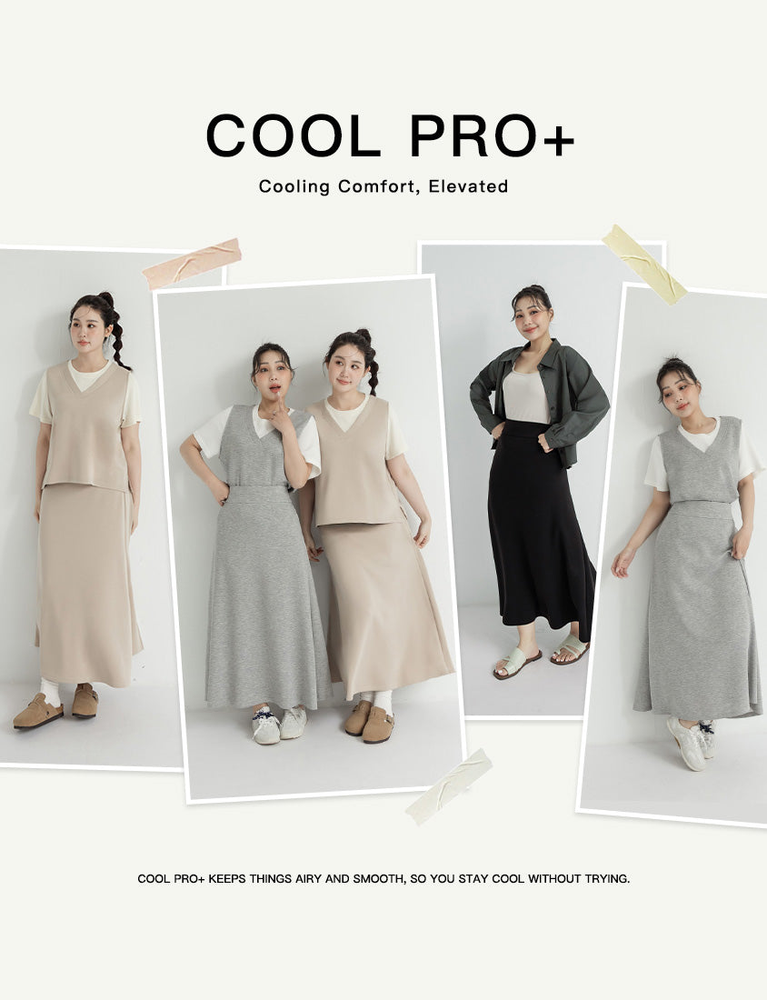 Instant Icy Cooling Cloud Cotton High Waist A-Line Plus Size Maxi Skirt
