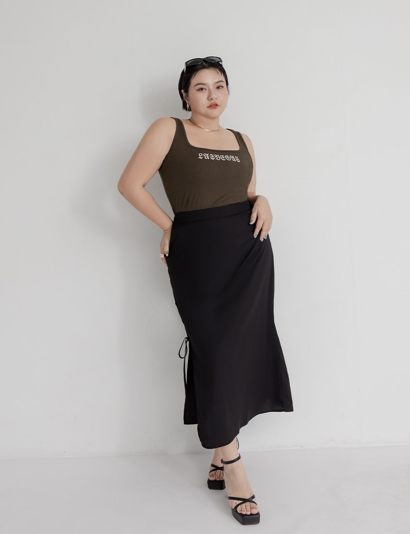 MUA! LAS VEGAS Ribbed Plus Size Tank Top