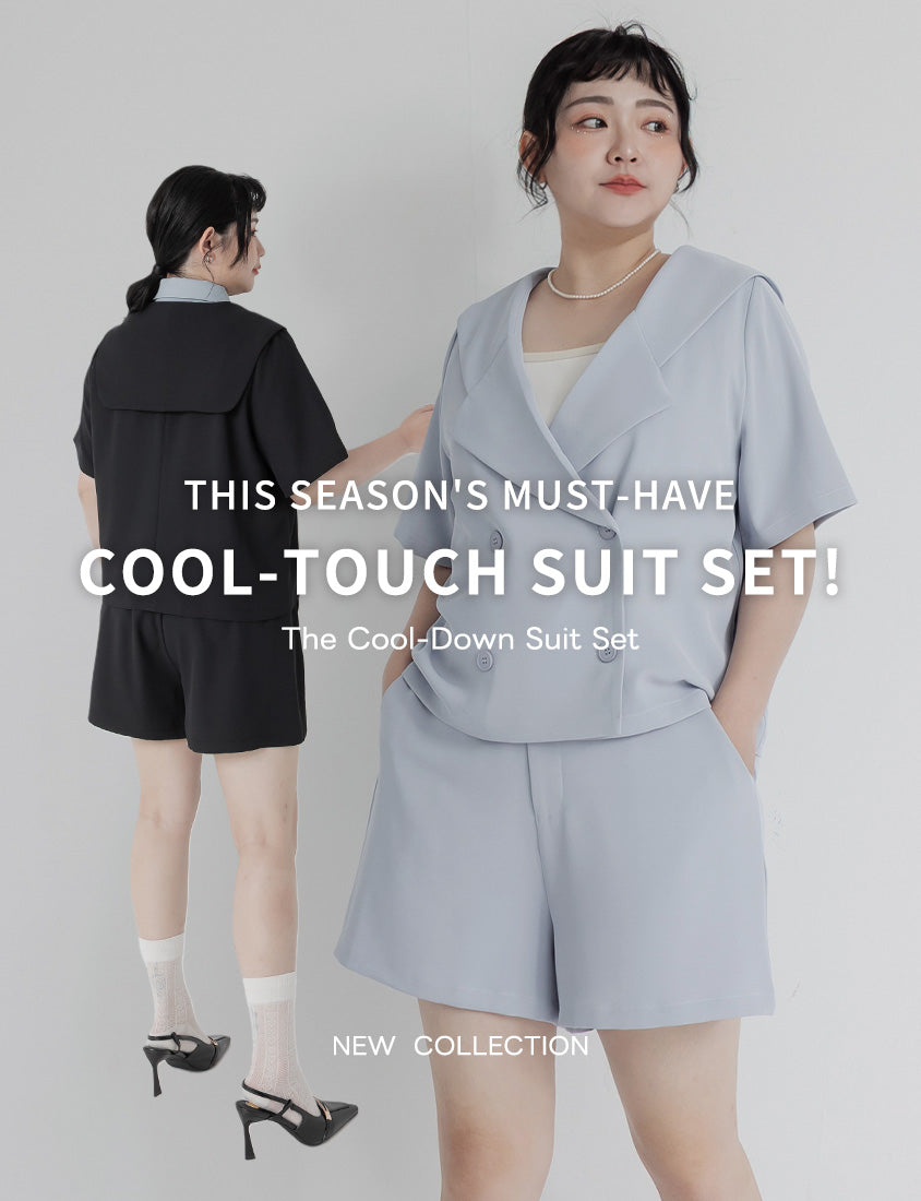 MISS. Silky Cooling A-Line Plus Size Tailored Shorts