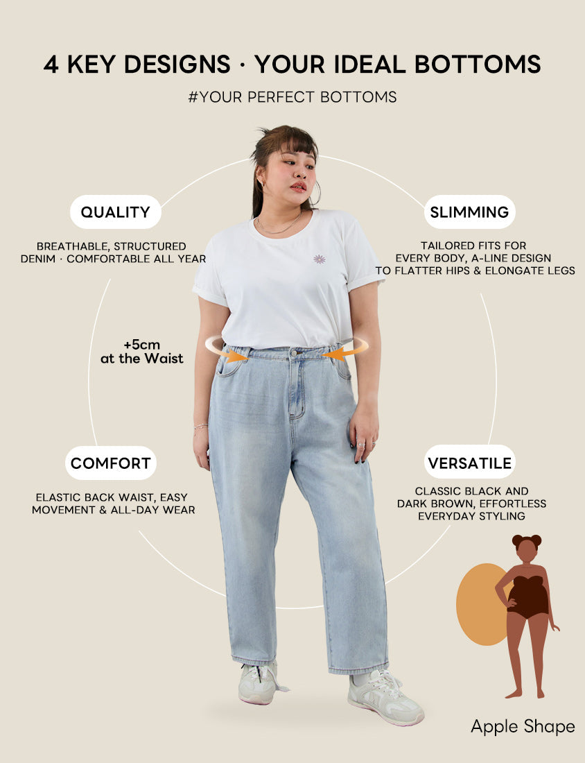 Apple-Shaped Friendly! Perfect Fit Plus Size Boyfriend Jeans