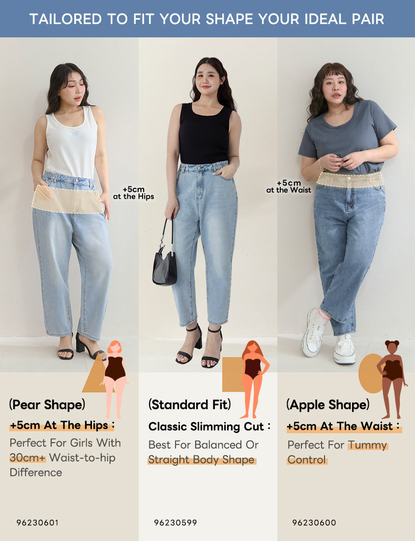 Apple-Shaped Friendly! Perfect Fit Plus Size Boyfriend Jeans