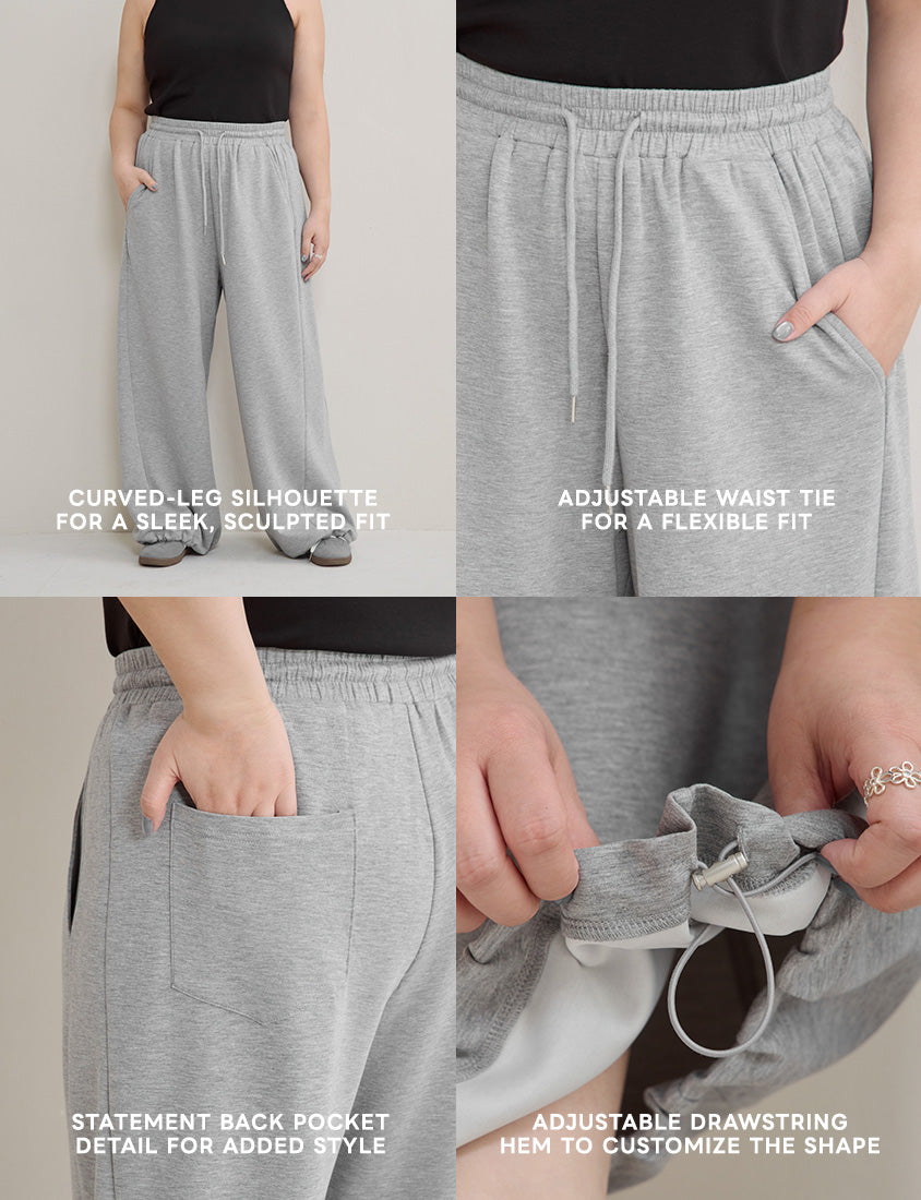 Instant Cool Cloud Cotton Slim Plus Size Curved Pants