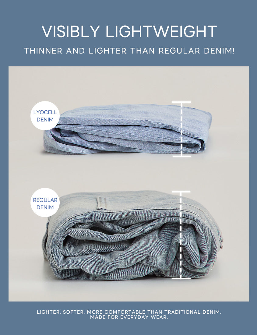 Cooling Lyocell Denim Plus Size Drawstring Pants