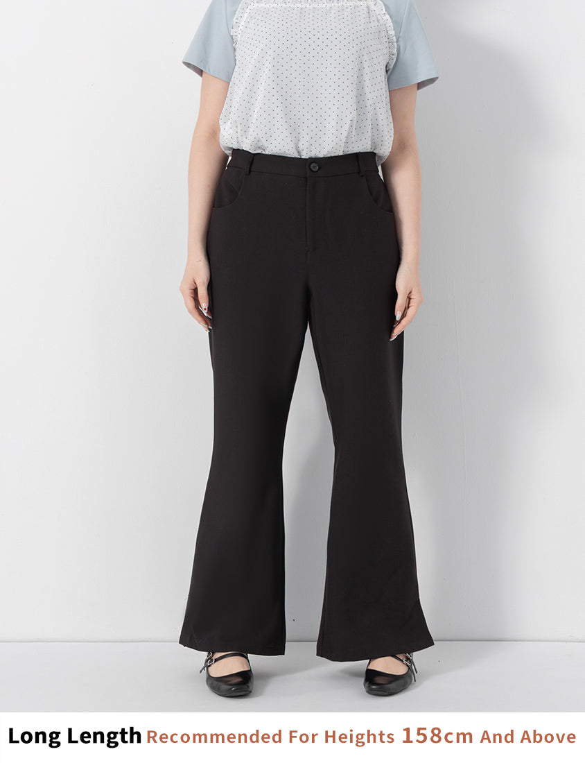 Perfect Proportion Slim Fit Plus Size Flared Trousers (Regular)