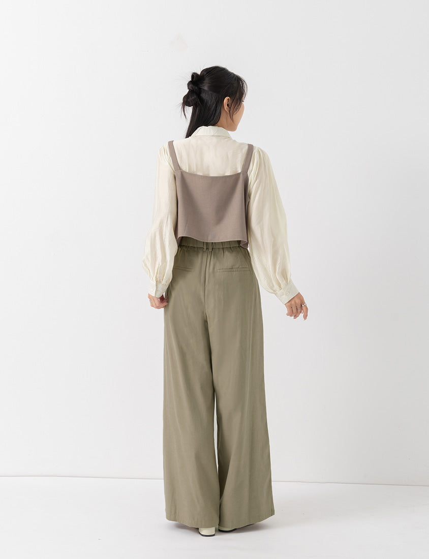 MISS. Elegant Suit Vest Faux Two Piece Plus Size Shirt