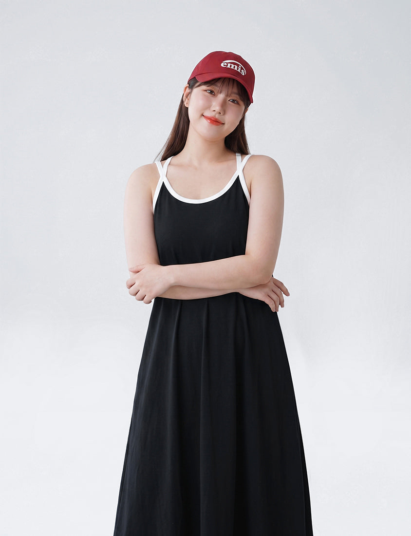 Lyocell Cloud Cotton Open-Back Short Sleeve Maxi Dress