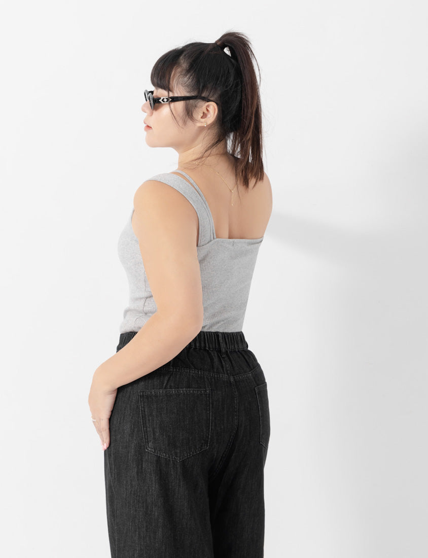 Pobra Sexy Cut-Out Ribbed Plus Size Bra Top