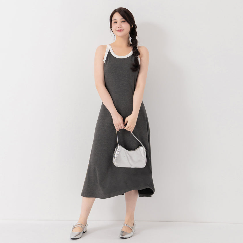 Lyocell Cloud Cotton Open-Back Short Sleeve Maxi Dress