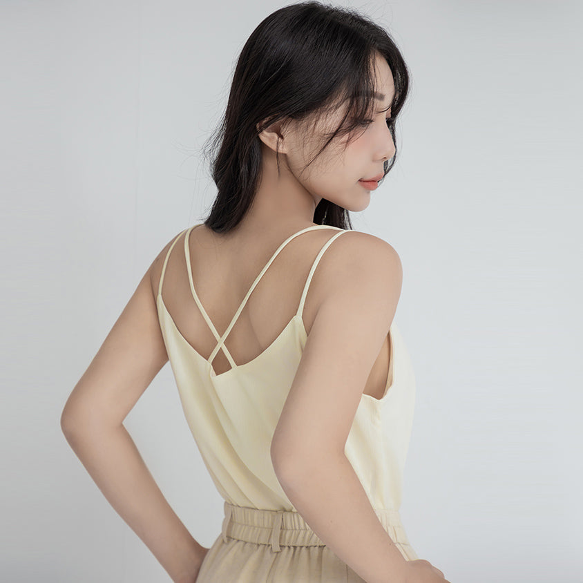 MISS. 2-Way Crinkle Chiffon Plus Size Tank Top