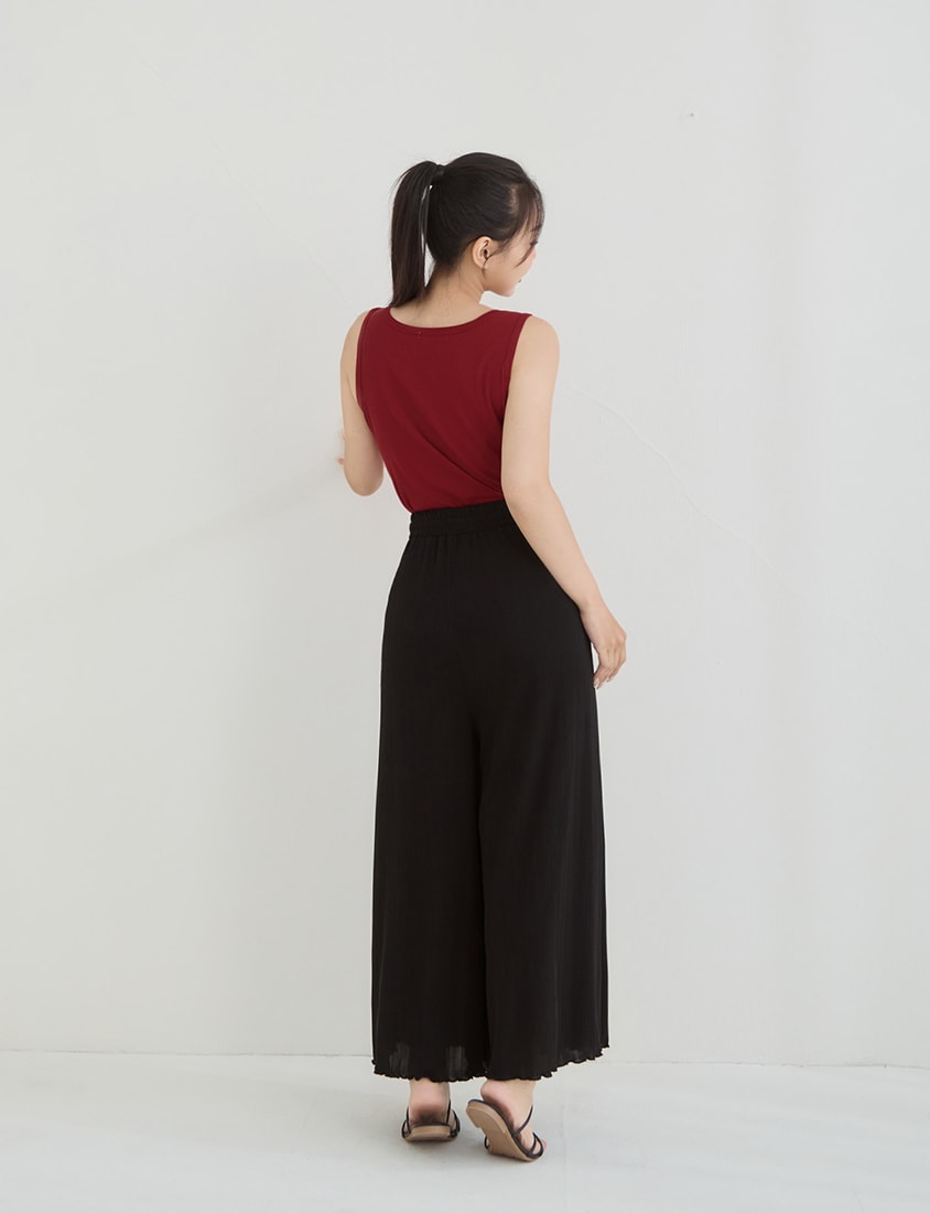 Instant Icy Cooling Slimming Ribbed Plus Size Wide Leg Pants