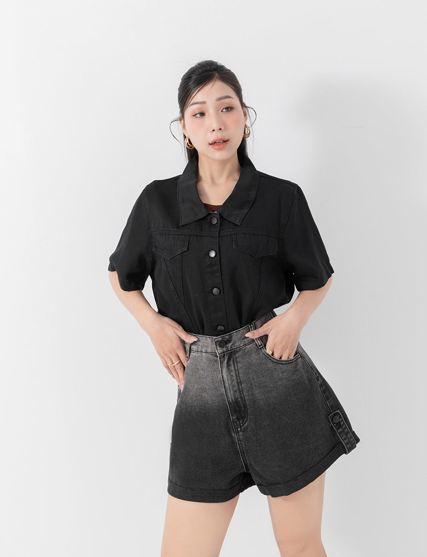 MUA! Cool Touch Lyocell Twill Cropped Plus Size Jacket