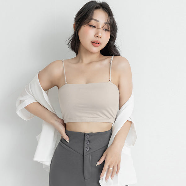 Cooling Skin-Friendly Cropped Bandeau Plus Size Bra Top
