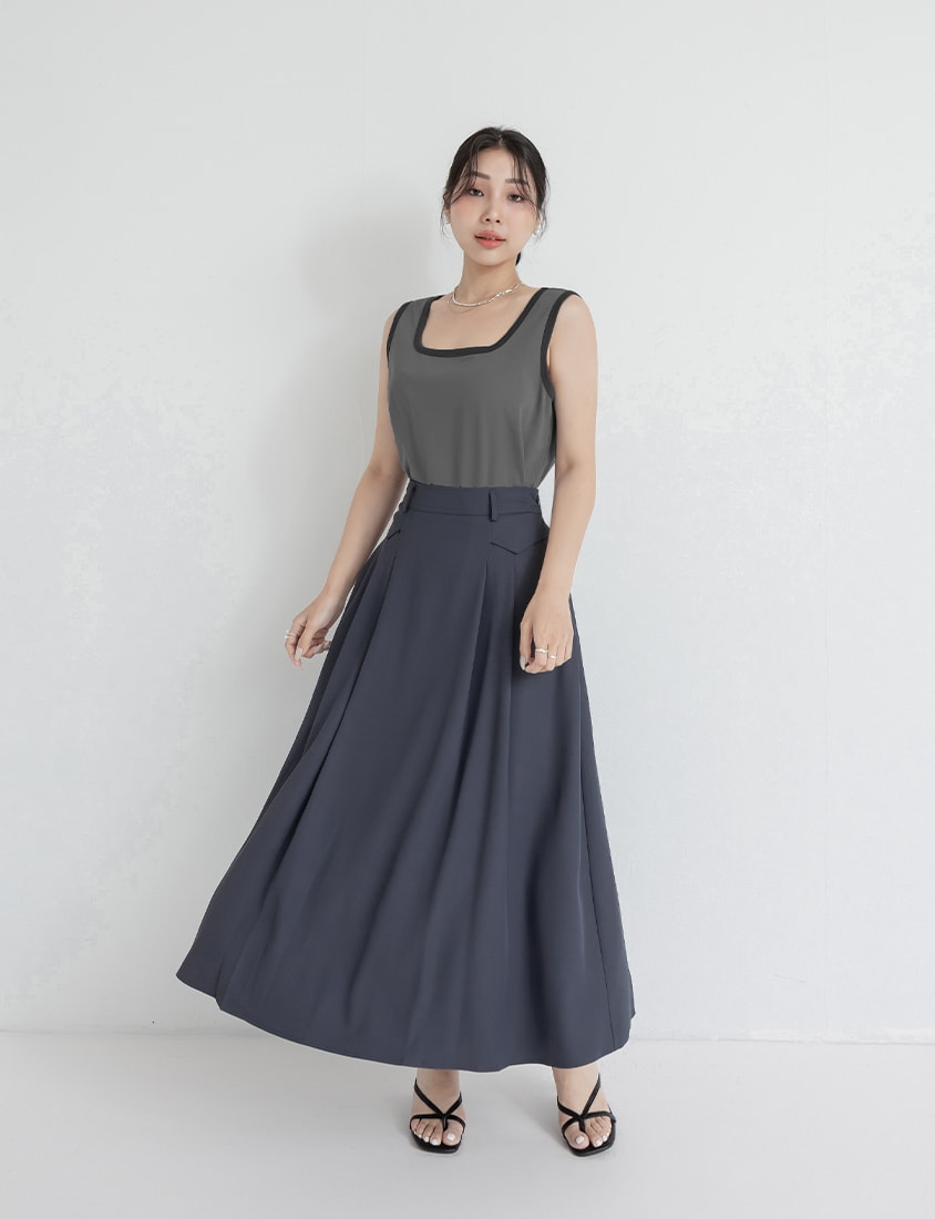 MISS. Cooling Liquid Touch Cotton Square Neck Plus Size Tank Top