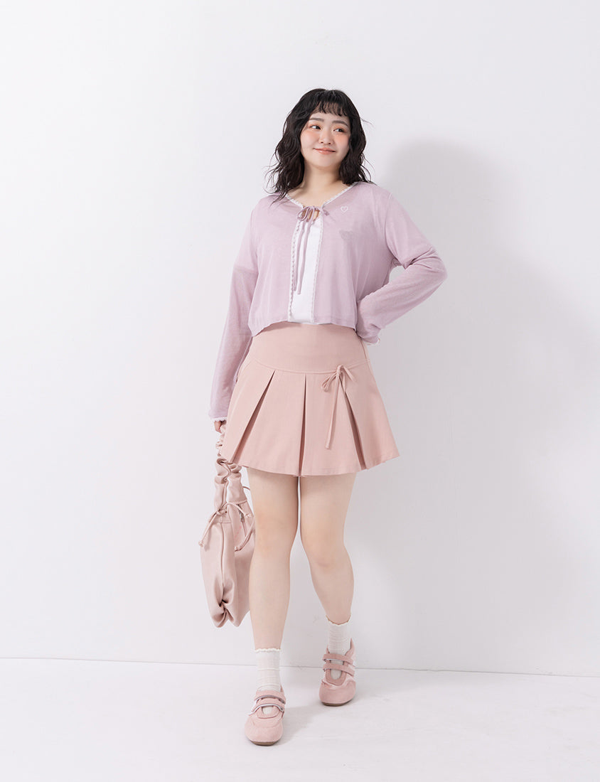Instant Cooling Lyocell Lace Tie Front Plus Size Cover-Up