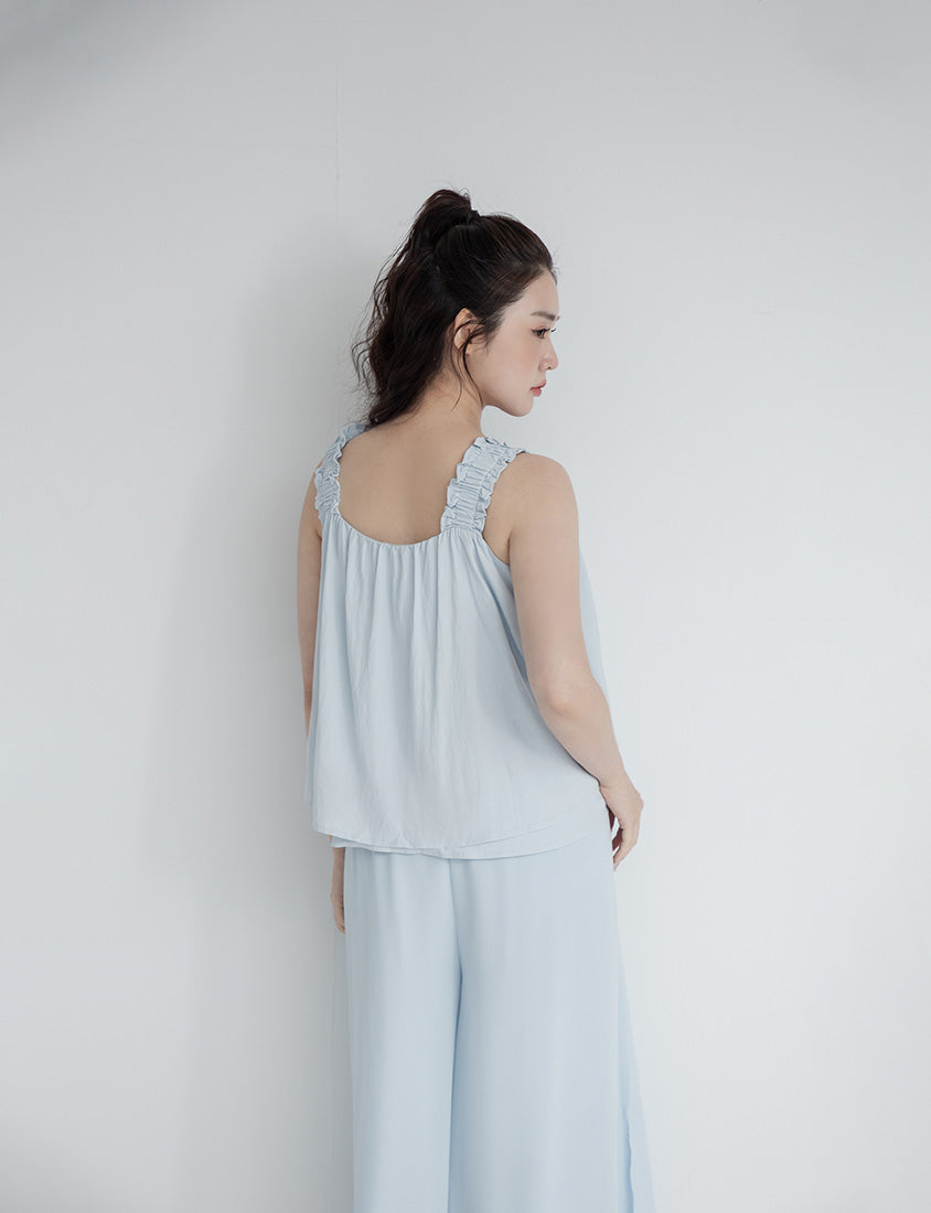 Cooling Crinkle Elastic Double-Layer Plus Size Tank Top