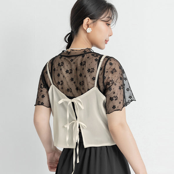 MISS. Sheen Satin Layering Plus Size Cami Vest