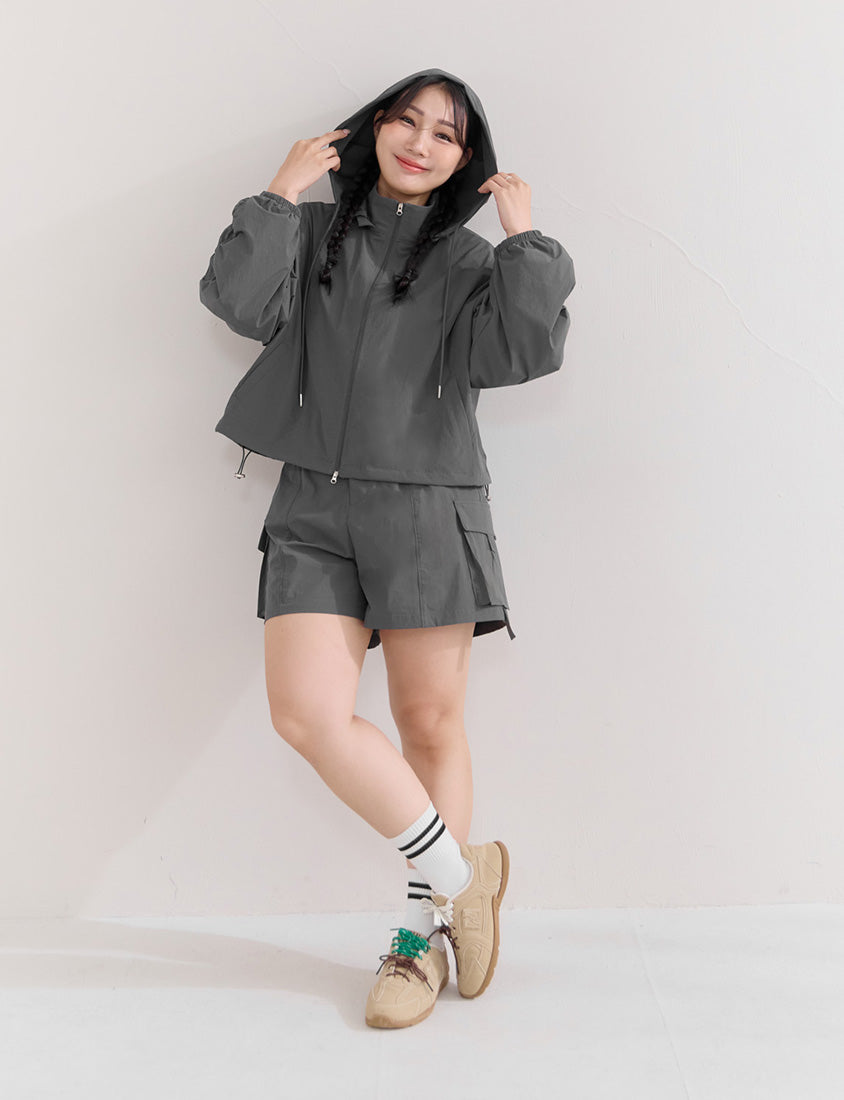 Instant Cooling UV-Protection Stitch Plus Size Utility Shorts