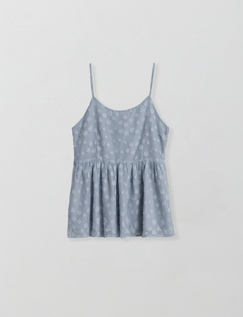 Japanese Floral Jacquard Strap Plus Size Cami Vest