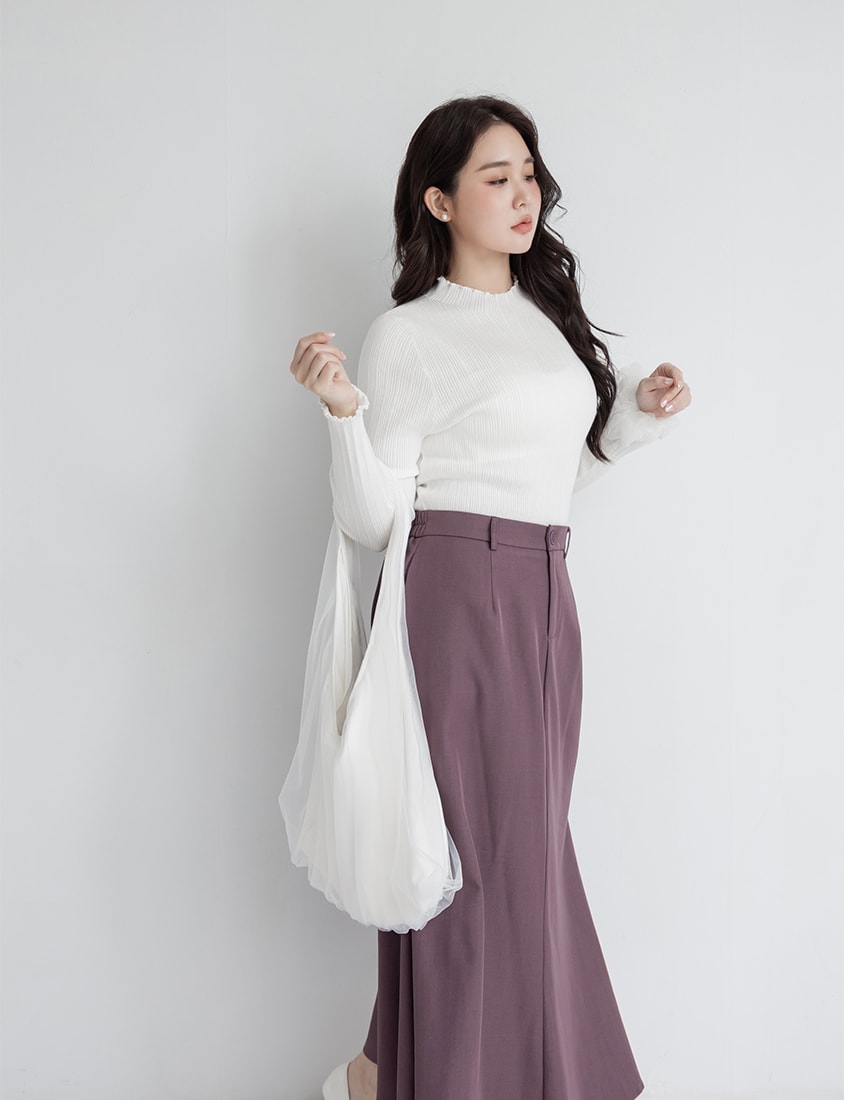 MISS. Essential Versatile Plus Size Ribbed Knit Top