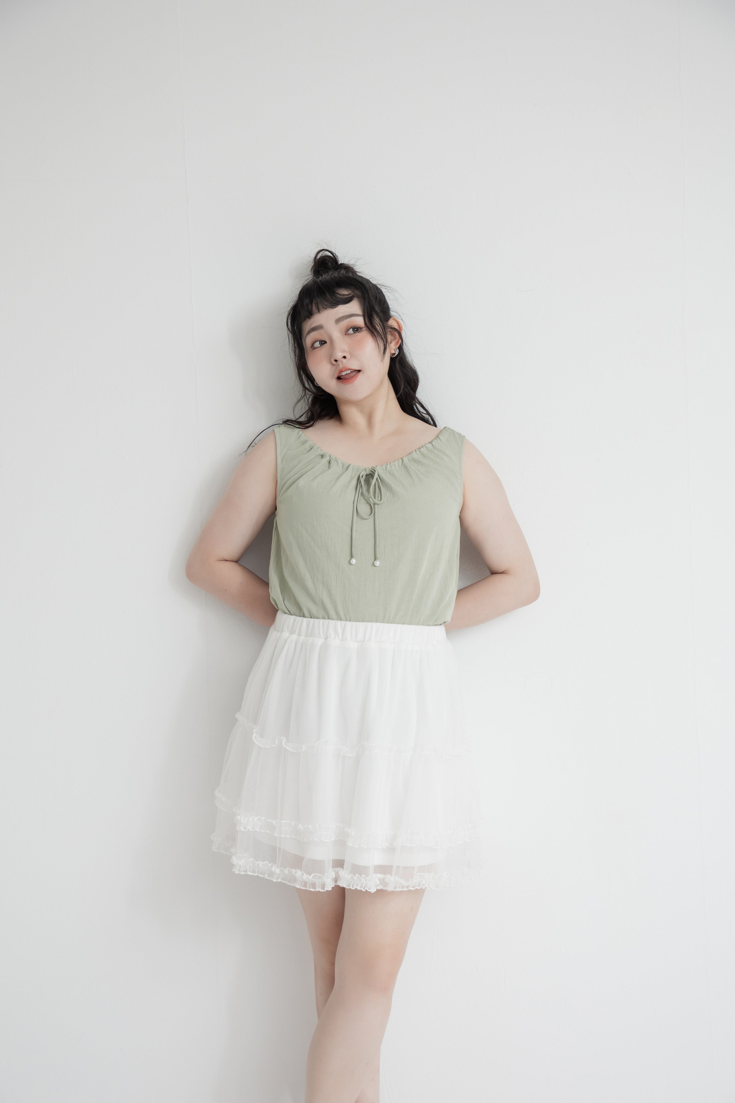 Cooling Drawstring Sleeveless Plus Size Top