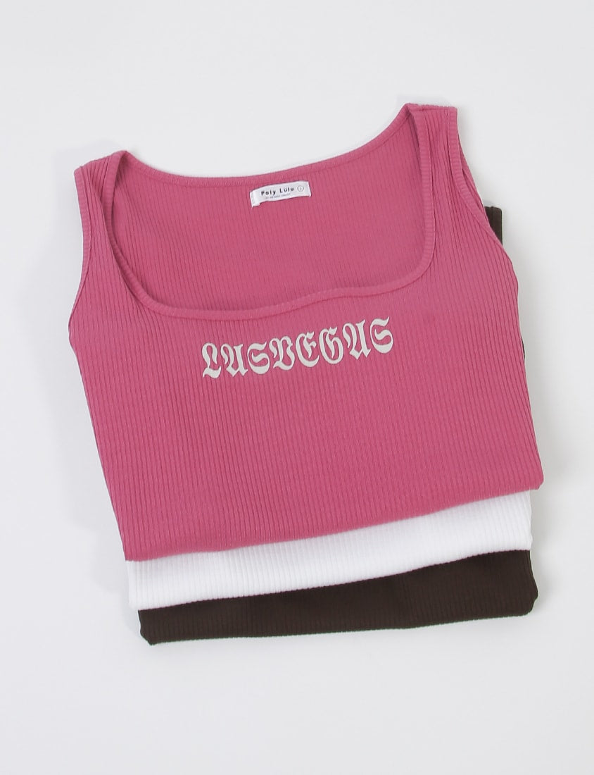 MUA! LAS VEGAS Ribbed Plus Size Tank Top